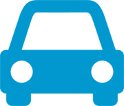 simple blue car icon