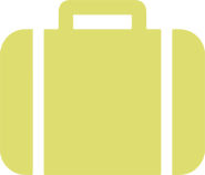 simple light green suitcase icon