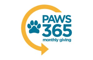 Paws 365 monthly giving logo