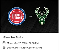 Detroit Pistons logo and Milwaukee Bucks logo