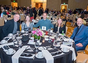 Group of people at a table at Dinner in the Dark